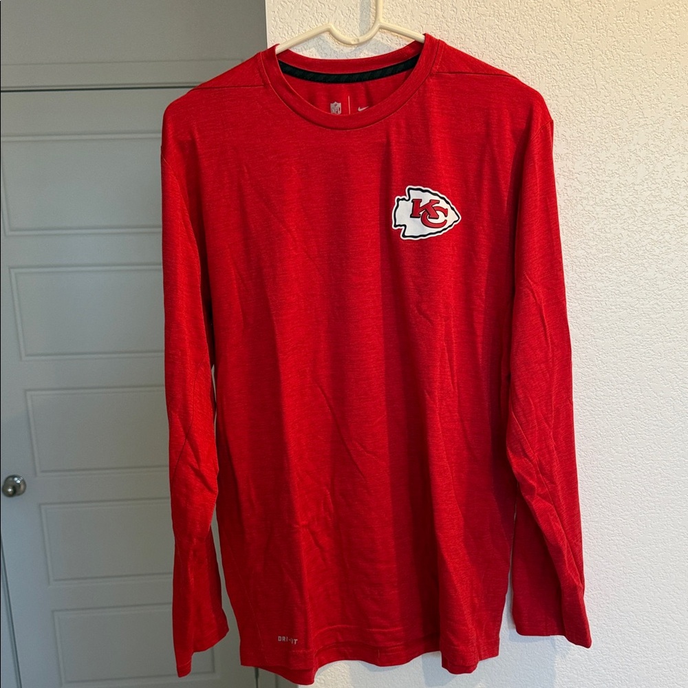 Men's Red Long Sleeve Shirt KANSAS CITY CHIEFS